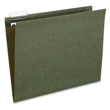 Standard Green Hanging Folders, Letter Size, 1/5-cut Tabs, Standard Green, 25/box