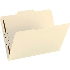 Top Tab Fastener Folders, 1/3-cut Tabs: Assorted, 0.75" Expansion, 1 Fastener, Letter Size, Manila Exterior, 50/box