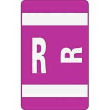 Alphaz Color-coded Second Letter Alphabetical Labels, R, 1 X 1.63, Purple, 10/sheet, 10 Sheets/pack