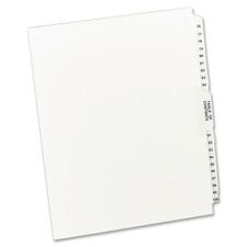 Preprinted Legal Exhibit Side Tab Index Dividers, Avery Style, 26-tab, 76 To 100, 11 X 8.5, White, 1 Set