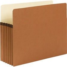 Redrope Drop Front File Pockets, 5.25" Expansion, Letter Size, Redrope, 50/box