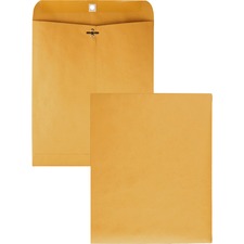 Clasp Envelope, 28 Lb Bond Weight Kraft, #95, Square Flap, Clasp/gummed Closure, 10 X 12, Brown Kraft, 100/box