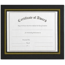 Leatherette Document Frame, 8.5 X 11, Black, Pack Of Two