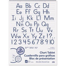 Chart Tablets, Presentation Format (1.5" Rule), 24 X 32, White, 25 Sheets
