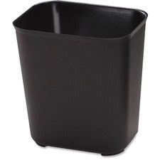 Fiberglass Wastebasket, 7 Gal, Fiberglass, Black