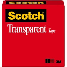 Transparent Tape, 1" Core, 0.75" X 36 Yds, Transparent