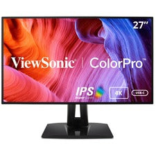 ViewSonic VP2768a-4K 27" ColorPro 4K UHD IPS Monitor with 90W Powered USB C, RJ45, sRGB and HDR10 - 27" ColorPro Monitor - In-plane Switching (IPS) Technology - 4K UHD 3840 x 2160p - 1.07 Billion Colors - 350 Nit Typical - HDR10 - RJ45 - 75Hz Refresh Rate