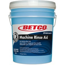 Betco Symplicity Machine Rinse Aid - Concentrate - 640 fl oz (20 quart) - 1 Each - Blue