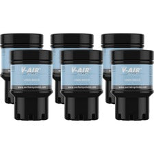 Vectair Systems V-Air MVP Dispenser Fragrance Refill - Spray - 6000 ft� - Linen - 60 Day - 6 / Carton - Odor Neutralizer
