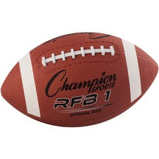 Champion Sports Official Size Rubber Football - 11.50" - Official - Rubber - 1  Each