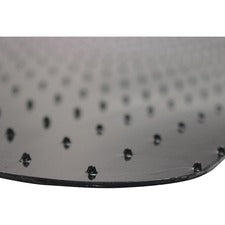 Cleartex Advantagemat Black Chair Mat - Carpeted Floor - 60" Length x 48" Width x 0.60" Thickness - Rectangle - Classic - Polyvinyl Chloride (PVC) - Black