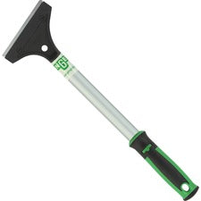 Unger Surface Scraper with 12" Handle - Carbon Steel Blade - 12" Handle - Protective Cap, Ergonomic Handle - Green