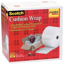 Scotch Jumbo Roll Cushion Wrap - 12" Width x 175 ft Length - Lightweight, Non-scratching