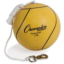Champion Sports Yellow Tether Ball - Rubber, Nylon - Yellow - 1  Each