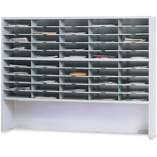 Mayline Mailflow-T-Go Mailroom System - 50 Compartment(s) - 2 Tier(s) - Compartment Size 2.63" x 11.63" x 13.25" - 46.3" Height x 60" Width x 13.3" Depth - Desktop - 30% Recycled - Pebble Gray - Steel - 1 Each