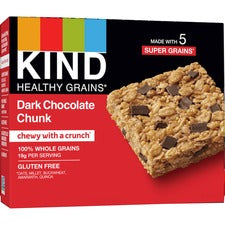 KIND Healthy Grains Bars - Trans Fat Free, Gluten-free, Low Sodium, Cholesterol-free - Dark Chocolate, Vanilla - 15 / Box