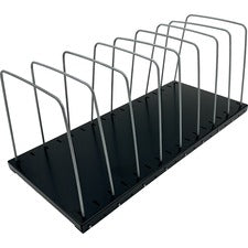 Huron Metal Wire Vertical Slots Organizer/Sorter - 8 Compartment(s) - 7.5" Height x 18.3" Width x 8" Depth - Black - 1 Each