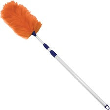 Impact Products Adjustable Lambswool Duster - 60" Overall Length - White Handle - 1 Each - White, Assorted