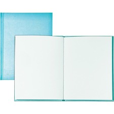 Ashley Hardcover Blank Book - 28 Pages - 6" x 8" - Blue Cover - Hard Cover, Durable - 1 Each
