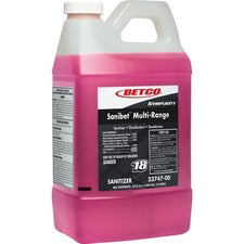 Betco Symplicity Sanibet Multi-Range Sanitizer - Concentrate Liquid - 67.6 fl oz (2.1 quart) - 1 Each - Pink