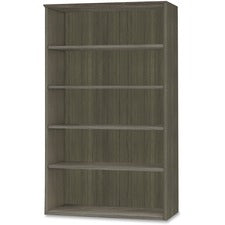 Mayline Medina Series Gray Laminate. 5-Shelf Bookcase - 36" x 13"68" Bookshelf, 1" Shelf - 5 Shelve(s) - Finish: Gray Steel Laminate