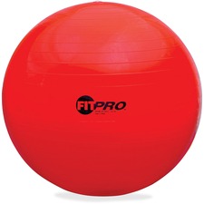 Champion Sports FitPro Training/Exercise Ball - Red - Resin