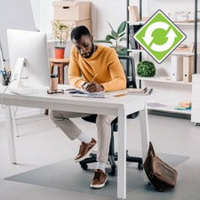 Ecotex Evolutionmat Anti-slip Rectangular Chairmat - Hard Floor, Pile Carpet, Home, Office - 47.24" Length x 35.43" Width - Rectangle - Polymer - Clear