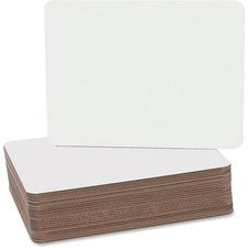 Flipside Round Corners Dry Erase Lap Board - 9.5" (0.8 ft) Width x 12" (1 ft) Height - White Surface - Rectangle - 24 / Pack