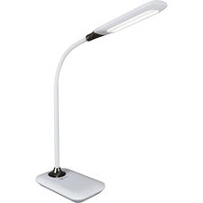 OttLite Enhance LED Desk Lamp with Sanitizing - 11.8" Height - 4" Width - LED Bulb - USB Charging, Flexible Neck, Sanitizing - Desk Mountable - White - for Furniture, Desk, Office, Home, Dorm