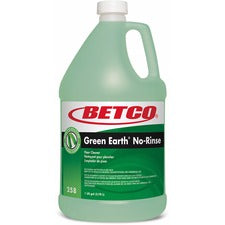 Betco Green Earth No-Rinse Floor Cleaner - Ready-To-Use Liquid - 144.80 oz (9.05 lb) - Rain Fresh Scent - 4 / Carton - Light Green, Green