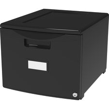 Storex, STX61502U01C, Portable Storage Box, 1 / Carton, Black