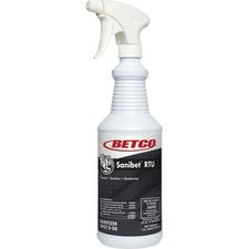 Betco Sanibet RTU Cleaner - Ready-To-Use Spray - 32 fl oz (1 quart) - 1 Each - Yellow