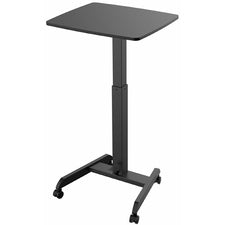 Kantek Mobile Height Adjustable Sit to Stand Desk - Rectangle Top - 23.60" Table Top Width x 20.50" Table Top Depth - 44.20" Height x 23.60" Width x 20.50" Depth - Assembly Required - Black