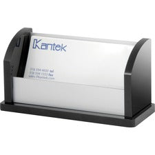 Kantek Business Card Holder - 2.3" x 4.4" x 1.8" x - Aluminum - 1 Each - Aluminum