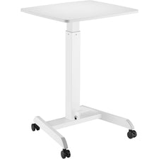 Kantek Mobile Height Adjustable Sit to Stand Desk - Rectangle Top - 23.60" Table Top Width x 20.50" Table Top Depth - 44.20" Height x 23.60" Width x 20.50" Depth - Assembly Required - White
