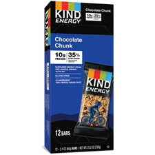 KIND Energy Bars - Trans Fat Free, Gluten-free, Individually Wrapped - Chocolate Chunk, Honey - 6 / Box