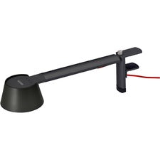 Bostitch Verve Adjustable LED Desk Lamp - LED Bulb - Adjustable, Dimmable, Adjustable Brightness, Clock, Durable, Swivel Base, Color Changing Mode - Aluminum - Desk Mountable - Black - for Desk - Alexa Supported