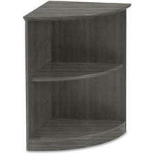 Mayline Medina - Open 1/4-Round Bookcase - 1" Shelf, 20" x 20"29.5" Bookshelf - 2 Shelve(s) - Finish: Gray Steel Laminate