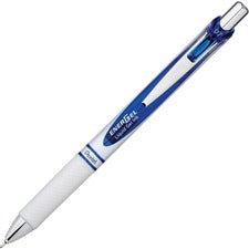 Pentel EnerGel Pearl Retractable Liquid Gel Pen - 0.7 mm Pen Point Size - Needle Pen Point Style - Refillable - Retractable - Blue Gel-based Ink - Pearl White Barrel - Metal Tip - 1 Each