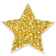 Ashley Sparkle Decorative Magnetic Star - Fun Theme/Subject - Star Shape - Magnetic - Sparkle - Durable, Damage Resistant, Long Lasting - 3" Length - Gold - 1 Each