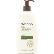 Aveeno&reg; Daily Moisturizing Body Lotion - Lotion - 18 fl oz - For Dry Skin - Applicable on Body - Moisturising, Fragrance-free, Non-greasy, Non-comedogenic, Soothing Oat, Rich Emollients, Nourishes Dry Skin, Gentle - 1 Each