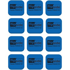 Flipside Magnetic Whiteboard Student Erasers - Blue - Square - EVA Foam - 2" Width x 2" Height x - 2" Length - 12 / Set - Magnetic