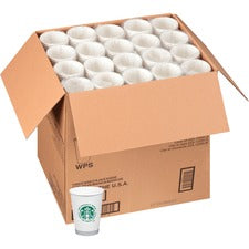 We Proudly Serve Hot Cups - 12 fl oz - 1000 / Carton - White, Green - Coffee, Hot Drink, Tea, Hot Chocolate, Cappuccino