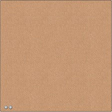 U Brands Square Cork Bulletin Board, 14 x 14 Inches, Frameless, Natural, Push Pins Included (463U00-04) - Natural Cork Surface - Self-healing, Frameless, Easy Installation, Sleek Style, Self-healing, Mounting System - 1 Each - 14" x 14"