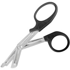 Medline Konig Bandage and Clothing Scissors - 7" Overall LengthSerrated Blade - Black - 1 Each