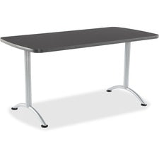 Iceberg Utility Table - Rectangle Top - 60" Table Top Length x 30" Table Top Width - Assembly Required - Graphite