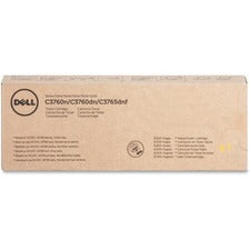 Dell Original Laser Toner Cartridge - Yellow - 1 Each - 9000 Pages