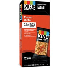 KIND Energy Bars - Trans Fat Free, Gluten-free, Individually Wrapped - Peanut Butter - 6 / Box