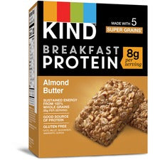 KIND KIND Breakfast Protein Bars - Gluten-free, Dairy-free, Peanut-free, Low Sodium - Almond Butter, Honey - 6 / Box