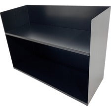 Huron 2-tier Book Rack - 2 Compartment(s) - 2 Tier(s) - 20" Height x 29" Width x 10.3" Depth - Durable - Black - Steel - 1 Each